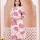Pink & White Floral Printed  A-Line Cotton Kurti Pant Co-Ord Set Salwar Kameez For Women - Set Of 2