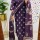 Purple Floral Print V-Neck Embroidery Straight Fit Cotton Kurti Pant Dupatta Salwar Kameez - Set Of 3