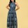 Grey Western Kurti Partywear Rayon Anarkali Gown Maxi Strap Dress