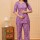 Purple Daily Wear Floral Print Cotton Maternity Co Ord Set For Baby Feeding with Hidden Zip (Set of 2)