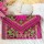 Rani Pink Jaipuri Handmade Aari Zari Embroidery Rajasthani Peacock Elephant Design Ethnic Clutch Bag for Women