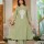 Green Embroidered Cotton Kurta and Pant Set Salwar Kameez Suit