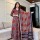 Red Printed Angrakha Style Anarkali Kurta Kurti Pant Dupatta Set Gown Dress Salwar Kameez (Set of 3)
