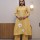 Yellow Cotton Embroidery Flaired Cotton Kurti Pant Co-Ord Set Salwar Kameez For Women - Set Of 2