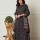 Black Aline Ethnic Printed Indian Pakistani Salwar Kameez Kurti Pant Dupatta Set for Women