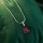 Red Fancy AD Stone Silver Plated Designer Pendent Necklace