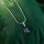 Blue Fancy AD Stone Silver Plated Designer Pendent Necklace