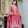 Beautiful Festive Design Hand Work On Neck Pure Chinnon Kurti Pant With Dupatta Set Salwar Kameez (Set Of 3)