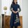 Navy Blue Color Readymade Embroidered Co Ord Set Kurti Pant Set Indian Pintex Pattern Salwar Kameez Set