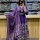 Noorani Purple Anarkali Cotton Embroidered Indian Traditional Salwar Kameez Set for Women - Set of 3