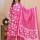 Pink Floral Print Sequence Work on Neck Cotton Kurti Pant Dupatta Set For Women