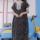 Black Cotton Nighty Night Gown Indoor Wear Comfortable Printed Night Maxi Kurti