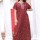 Red Cotton Nighty Night Gown Indoor Wear Comfortable Printed Night Kurti Maxi