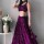Wine Embroidered Semi Stitched Lehenga Choli Ethnic Designer Lehenga Dupatta Set