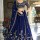 Dark Blue Elegant Ethnic Embroidered Lehenga Dupatta Set Designer Semi Stitched Lehenga Choli