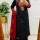 Black Heavily Embroidered On Yoke Straight Fit Cotton Kurti Pant With Dupatta Set For Women 