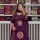 Purple Bandhani Print Straight Fit Cotton Kurti Pant With Dupatta Set For Women (Set Of 3)