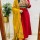 Red Traditional Kalamkari Printed Yoke Straight Fit Cotton Kurti Pant With Dupatta Set For Women (Set Of 3)