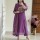 Purple Embroidered Mandala On Yoke A-Line Cotton Kurti Pant With Dupatta Salwar Kameez For Women