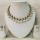 White Pearl Traditional Kundan Style beaded Choker Necklace Earrings Set Gold Plated Party Wear Set