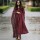 Maroon Anarkali Style Ajrakh Print V-Neck With Sequin Work Cotton Kurti Pant with Dupatta (Set Of 3)