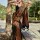 Adrika Brown Multi Handloom Linen Cotton Tasseled Saree with Unstitched Blouse Piece