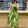 Green & Yellow Sleeveless Perfect Look For Summer Cotton Kurti Plazzo Co-ord Set