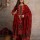 Maroon Traditional Foil Mirror Work On Yoke Cotton Kurti Pant Dupatta Set For Women