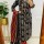 Black Ikkat Print Mirror Work On Yoke Straight Fit Cotton Kurti Pant Dupatta Set For Women (Set Of 3)