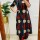 Black Polka Dot Printed Indian A-Line Cotton Salwar Kameez Kurti Pant Co Ord Set for Women