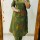 Green Floral Motifs Printed Indian A-Line Cotton Salwar Kameez Kurti Pant Co Ord Set for Women